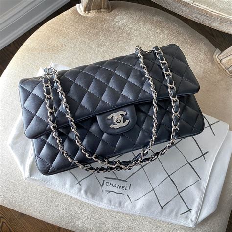 black and silver chanel bag|chanel bags silver hardware.